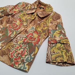 Lafayette 148 floral Bell sleeve jacket size 8